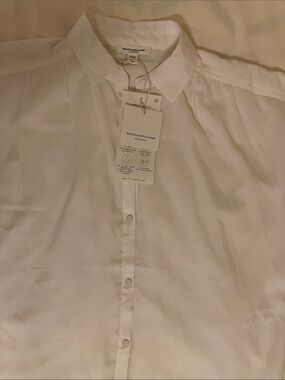 beachlunchlounge White Button-Up Dress Shirt